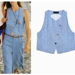 Last 🔥 ZARA linen blend vest